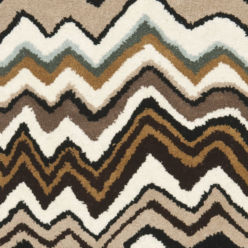 Ebern Designs Tanner Handmade Wool Black/Brown/Blue Rug Wayfair